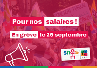 29 septembre en grève pour nos rémunérations