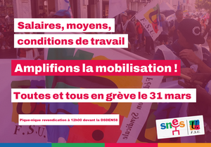 Tous en grève le 31 mars !