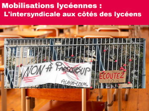 Soutien au mouvement des lycéens