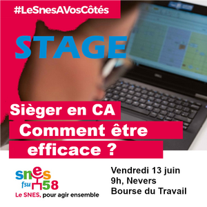 Sièger en CA, comment être efficace ? (Stage le 13 juin)