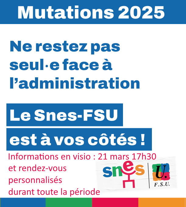 Le SNES vous informe sur les mutations INTRA