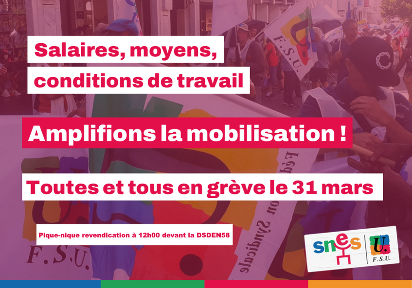 Tous en grève le 31 mars !
